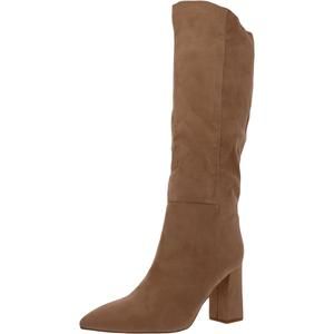 NIB Madden Girl Womens Fireflyy Tan Faux Suede Knee High Dress Boots Heels